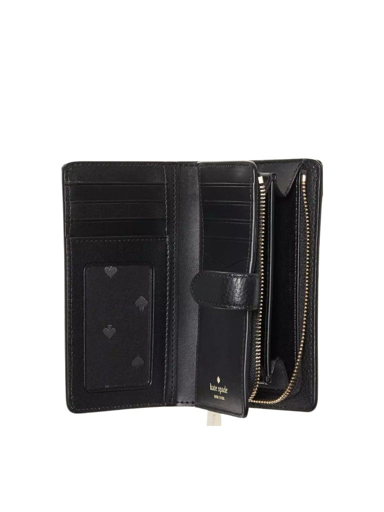 gambar-dalam-Kate-Spade-Leila-Medium-Compact-Bifold-Wallet-Black