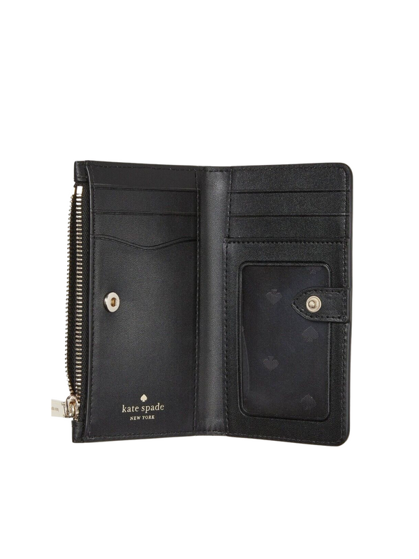 Kate Spade Leila Small Slim Bifold Wallet Black – Balilene