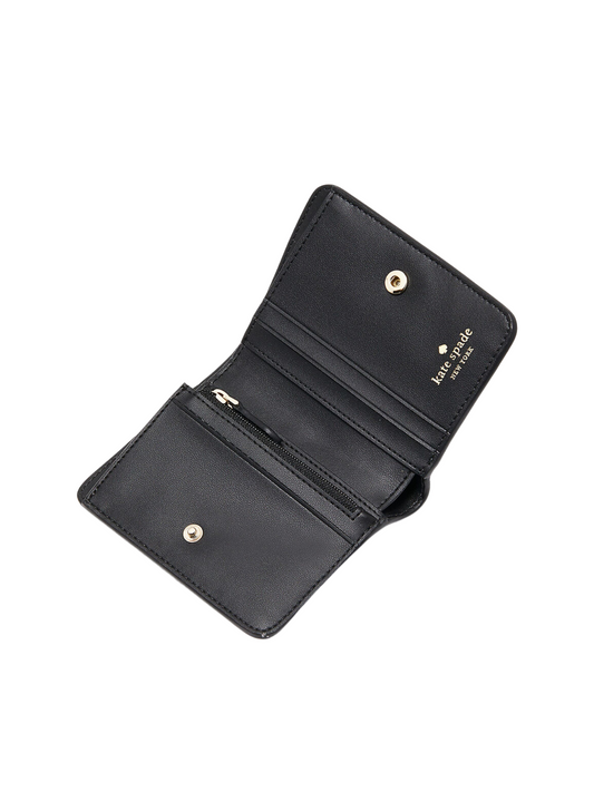 gambar-dalam-Kate-Spade-Lena-Pebbled-Leather-Small-Bifold-Wallet-Black