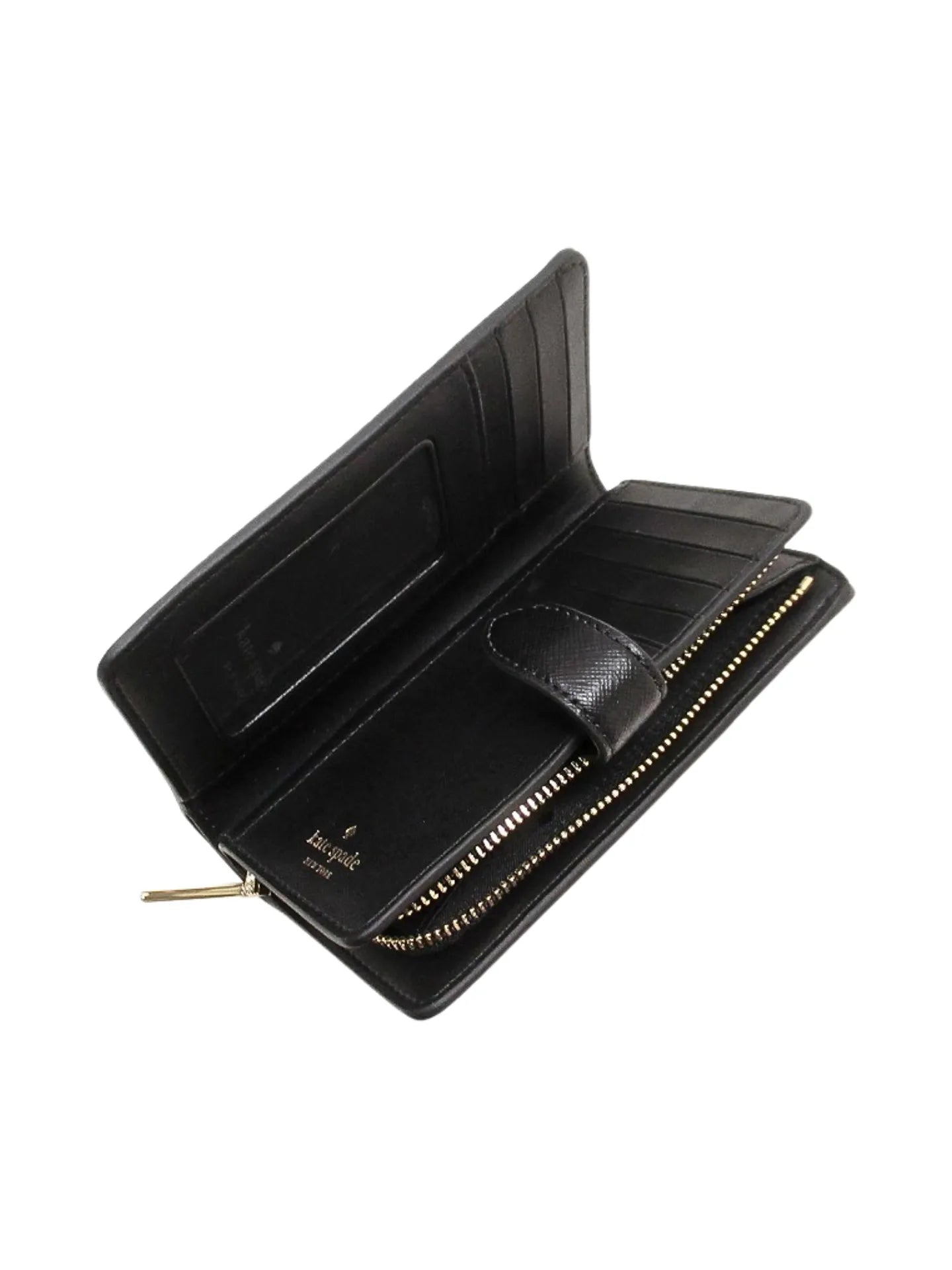 gambar-dalam-Kate-Spade-Madison-Medium-Compact-Bifold-Wallet-Black
