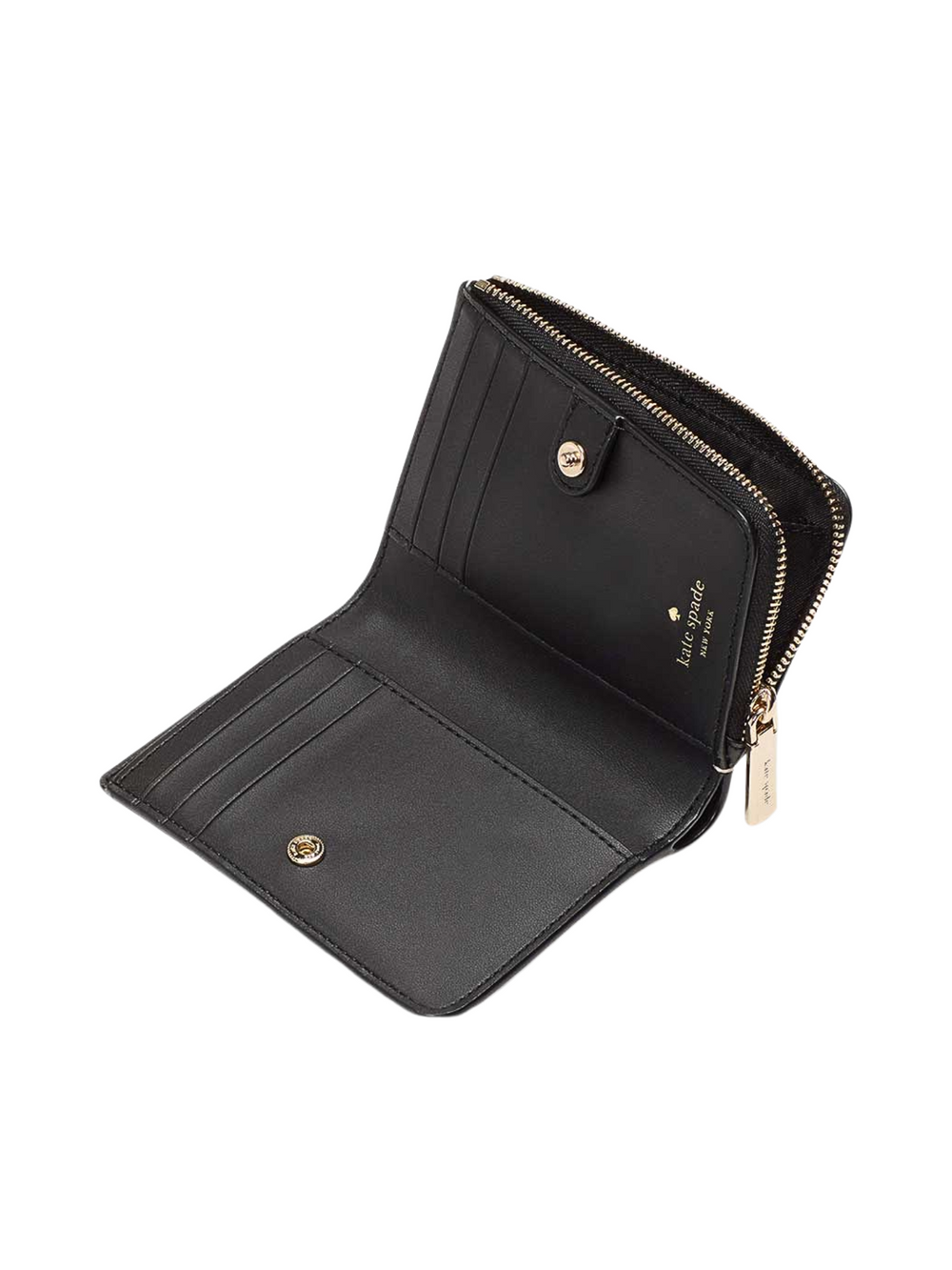 gambar-dalam-Kate-Spade-Signature-Spade-Flower-Small-L-Zip-Wallet-Black-Multi