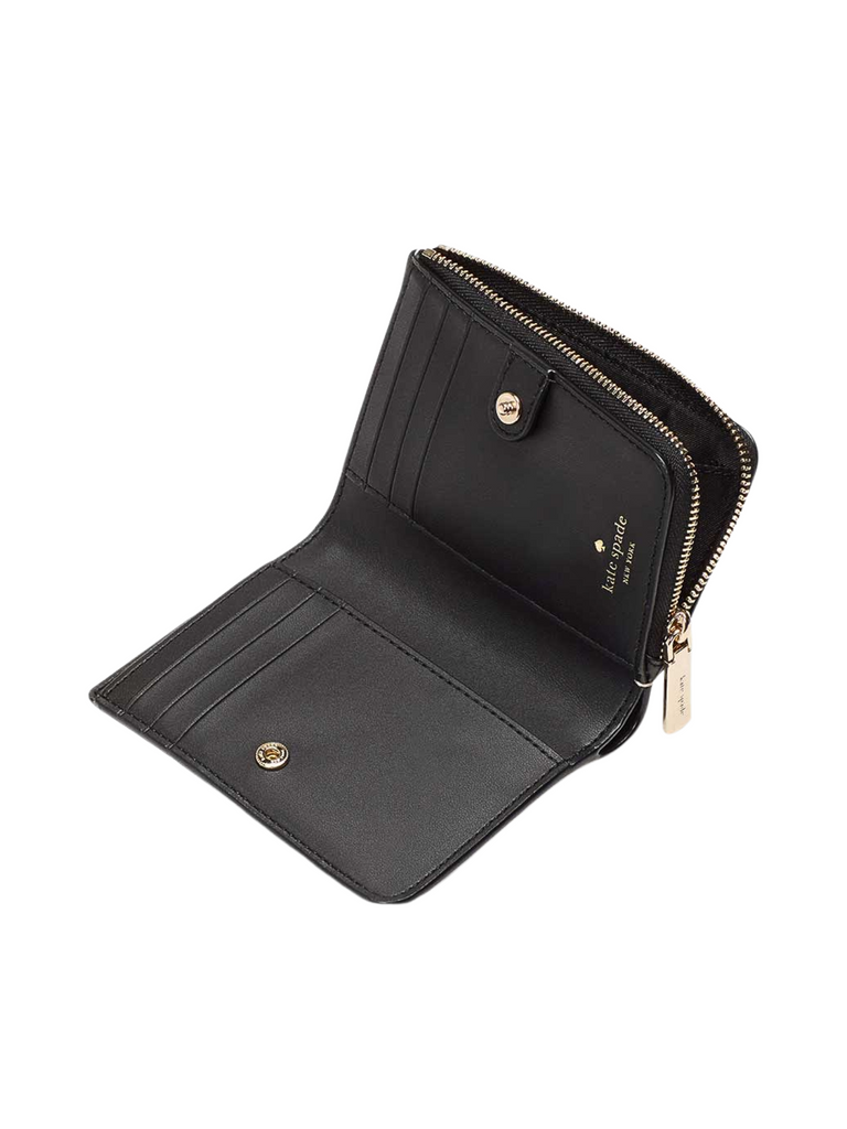gambar-dalam-Kate-Spade-Signature-Spade-Flower-Small-L-Zip-Wallet-Black-Multi