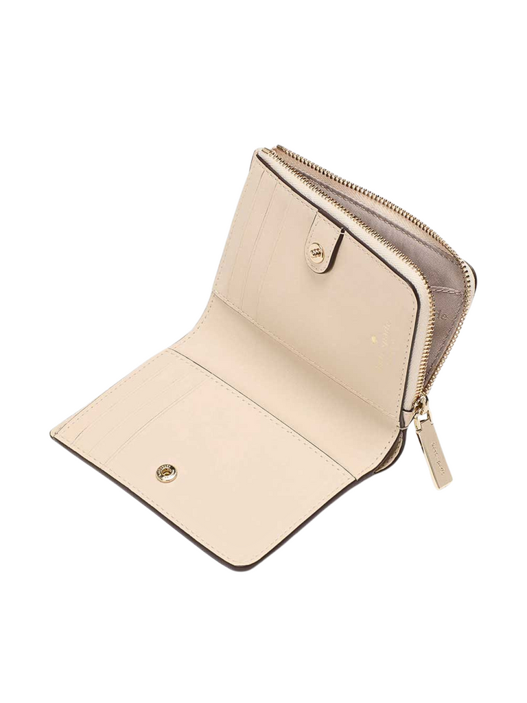 gambar-dalam-Kate-Spade-Signature-Spade-Flower-Small-L-Zip-Wallet-Dark-Beige-Multi