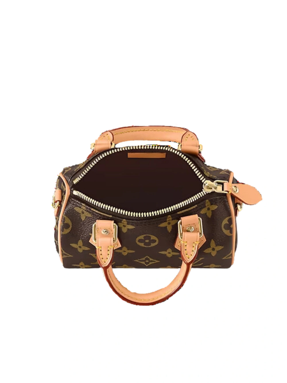 gambar-dalam-Louis-Vuiton-Nano-Speedy-Monogram-Canvas-City-Bag-Brown
