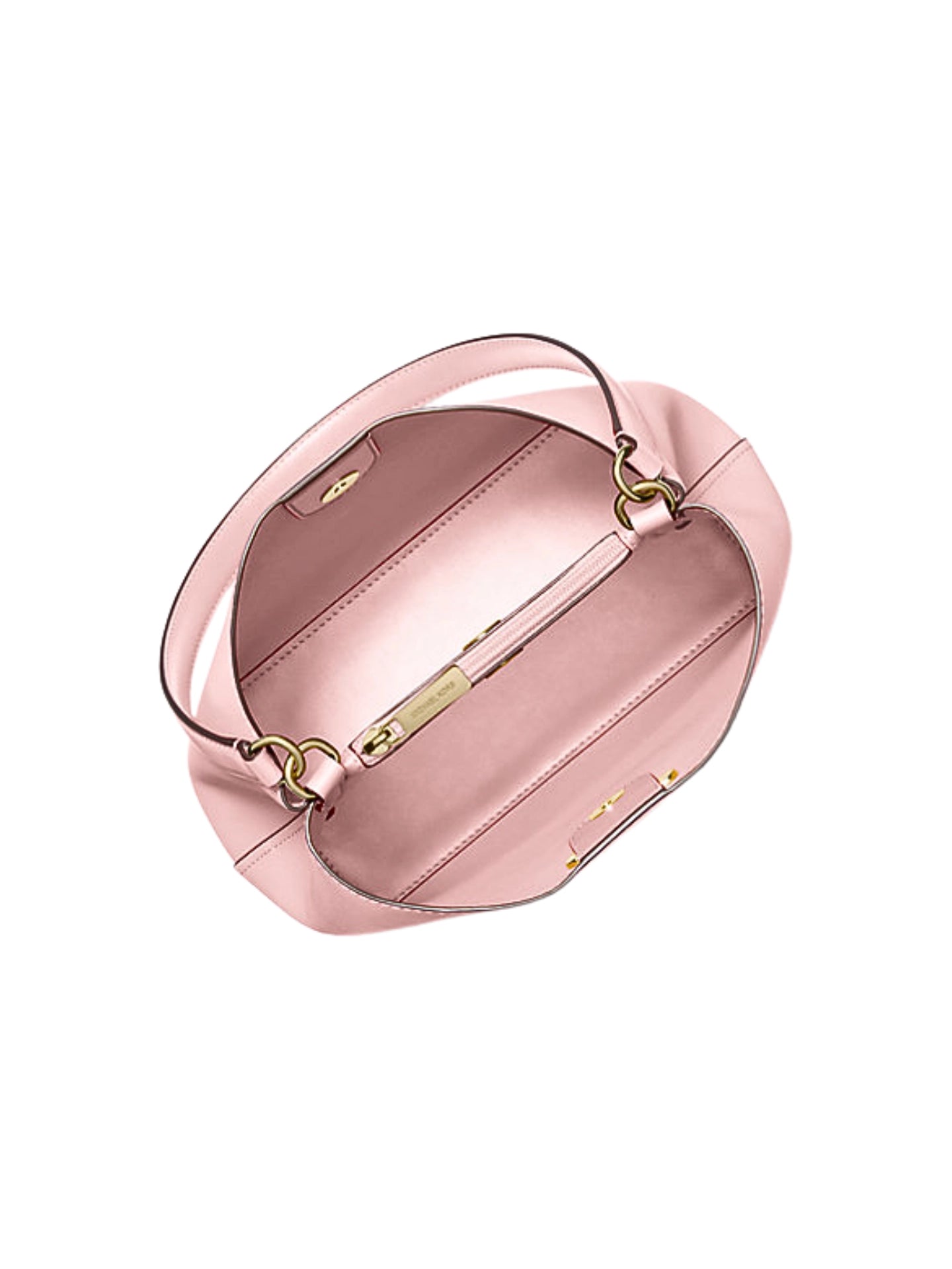 gambar-dalam-Michael-Kors-Pratt-Medium-Bucket-Shoulder-Bag-Powder-Blush