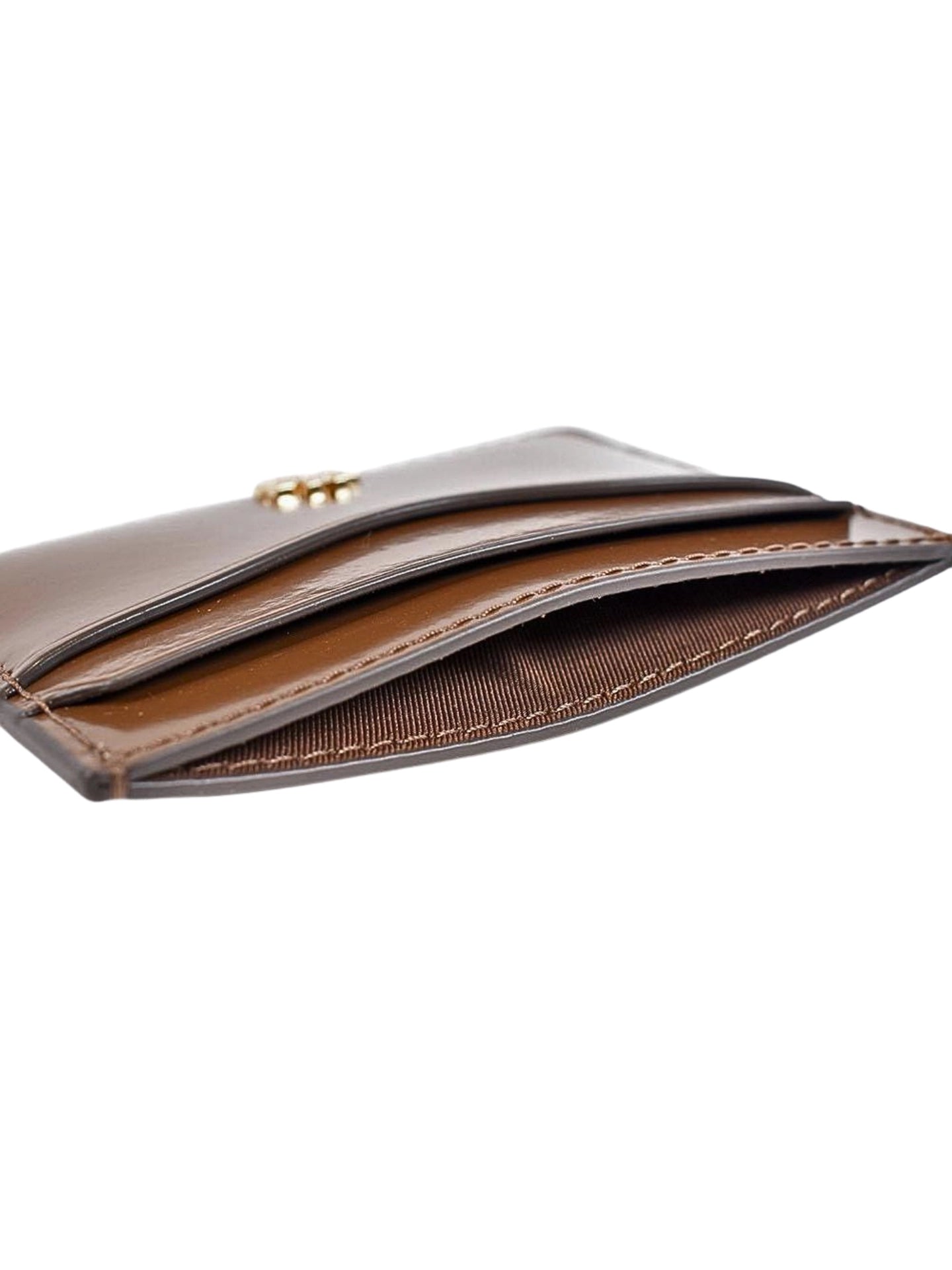 gambar-dalam-Tory-Burch-Emerson-Black-Patent-Leather-Card-Case-Wallet-Rich-Walnut
