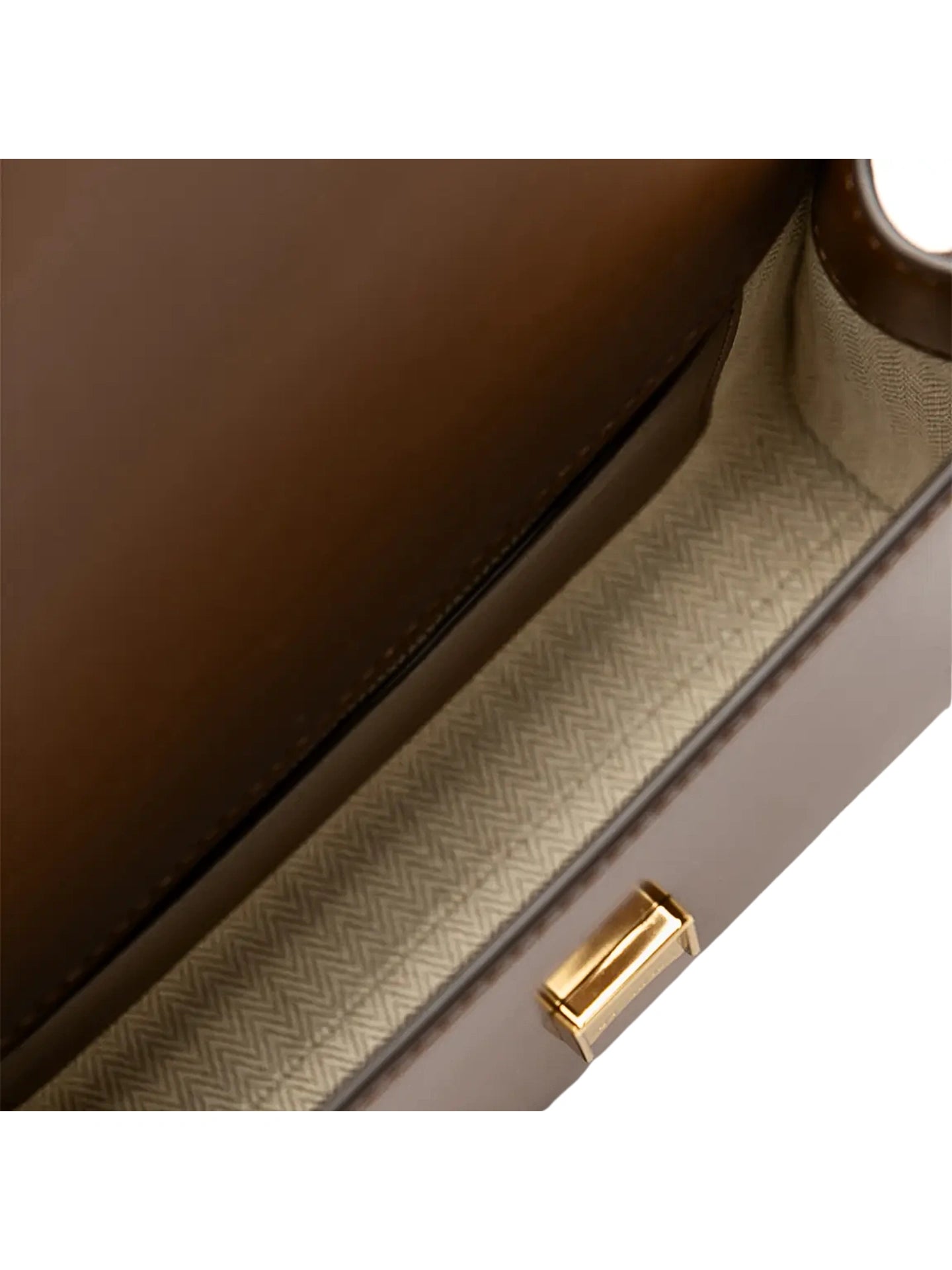 Tory Burch Emerson Patent Leather Mini Top-Handle Bag Rich Walnut