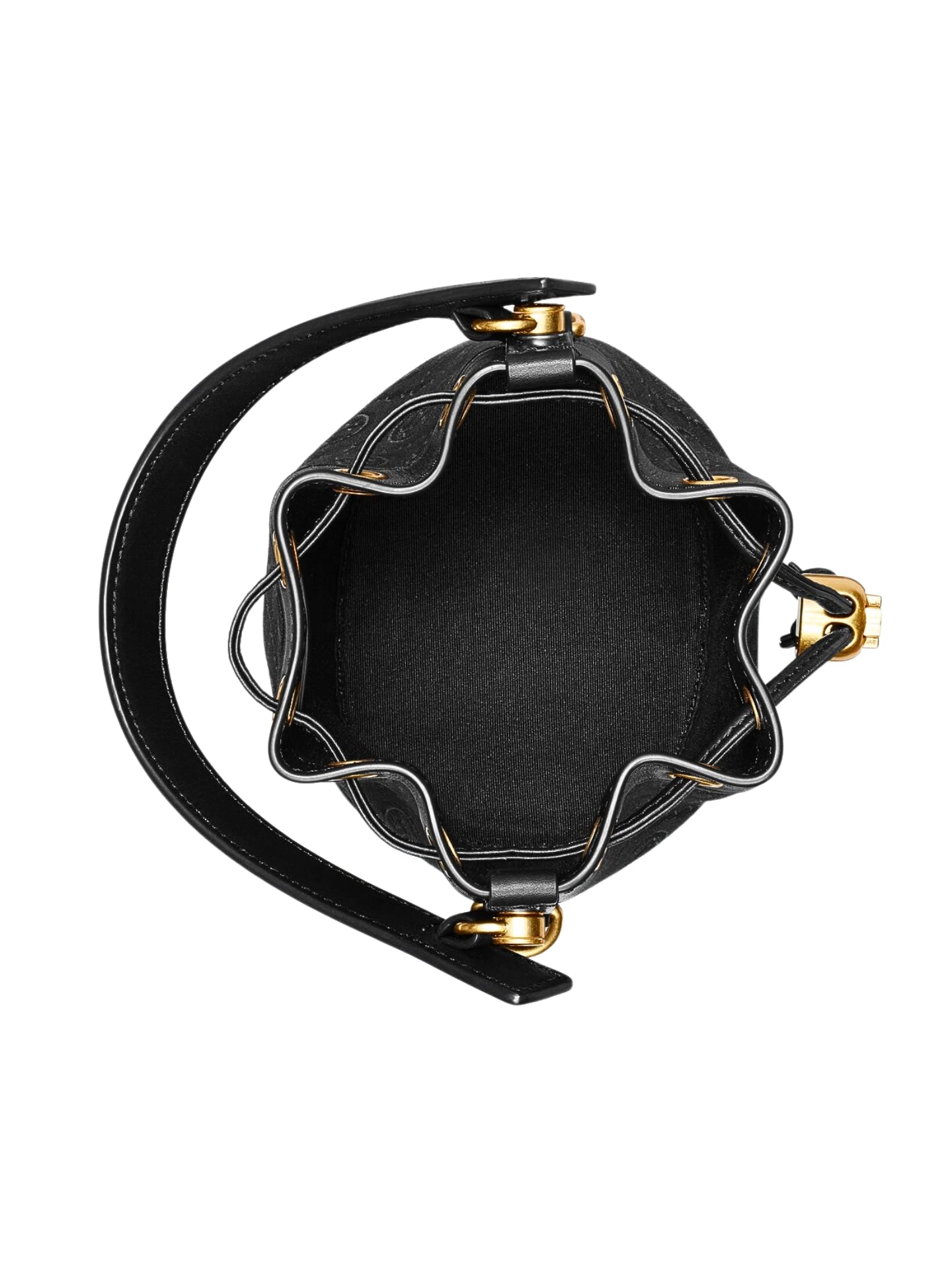 gambar-dalam-Tory-Burch-Mini-T-Monogram-Bucket-Bag-Black