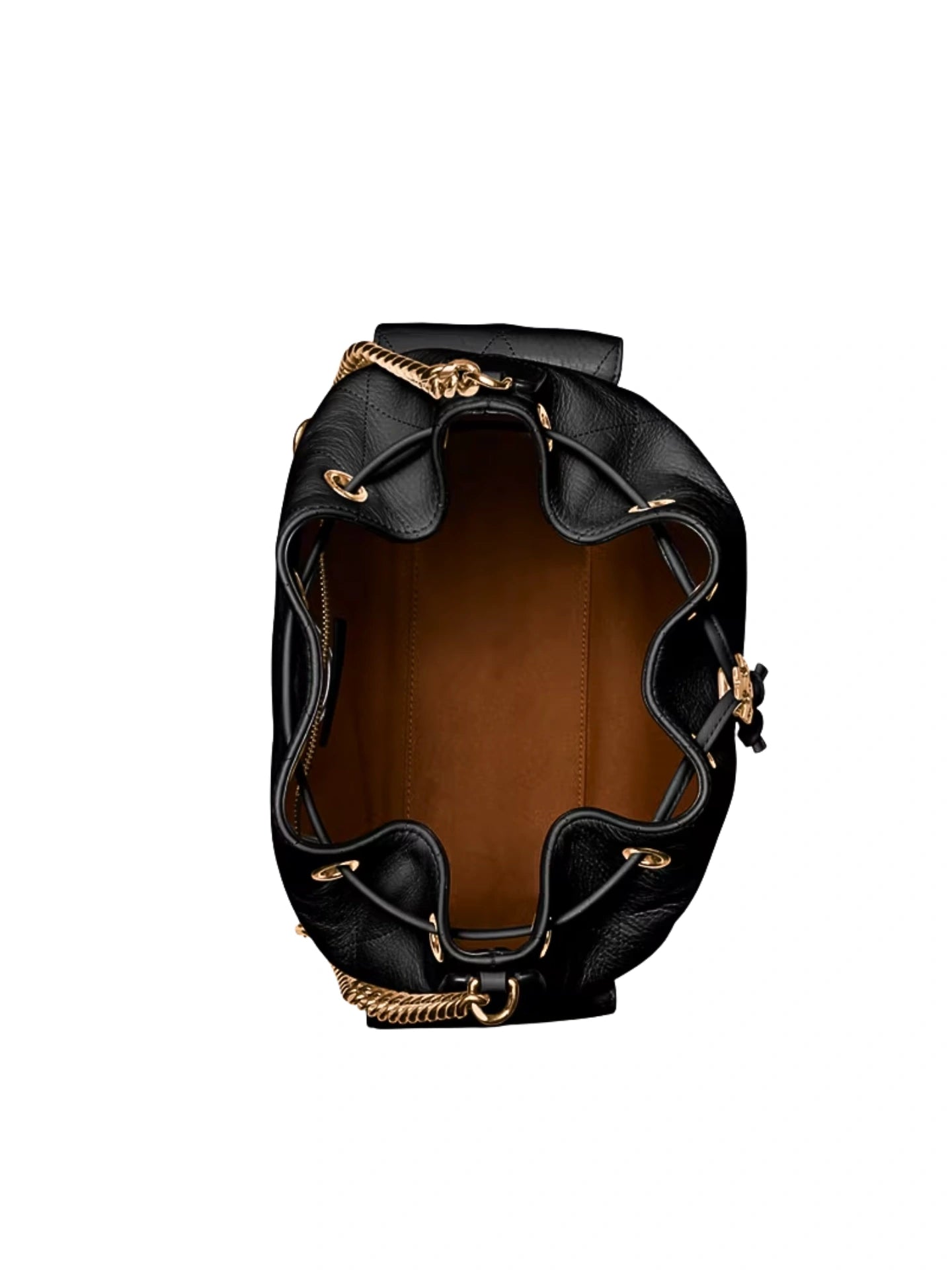 gambar-dalam-Tory-Burch-Small-Charlie-Quilted-Drawstring-Shoulder-Bag-Black