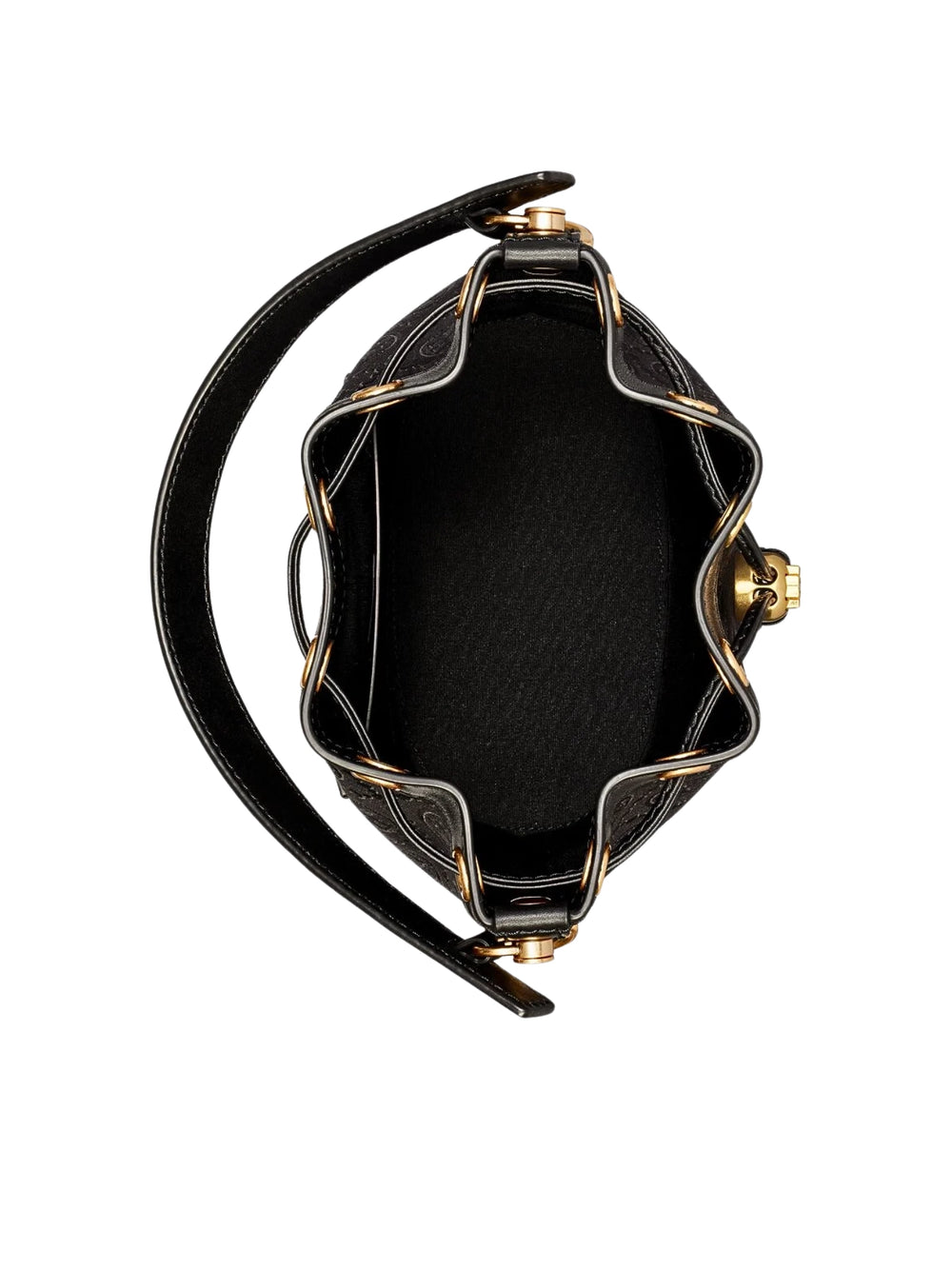 gambar-dalam-Tory-Burch-T-Monogram-Bucket-Bag-Black