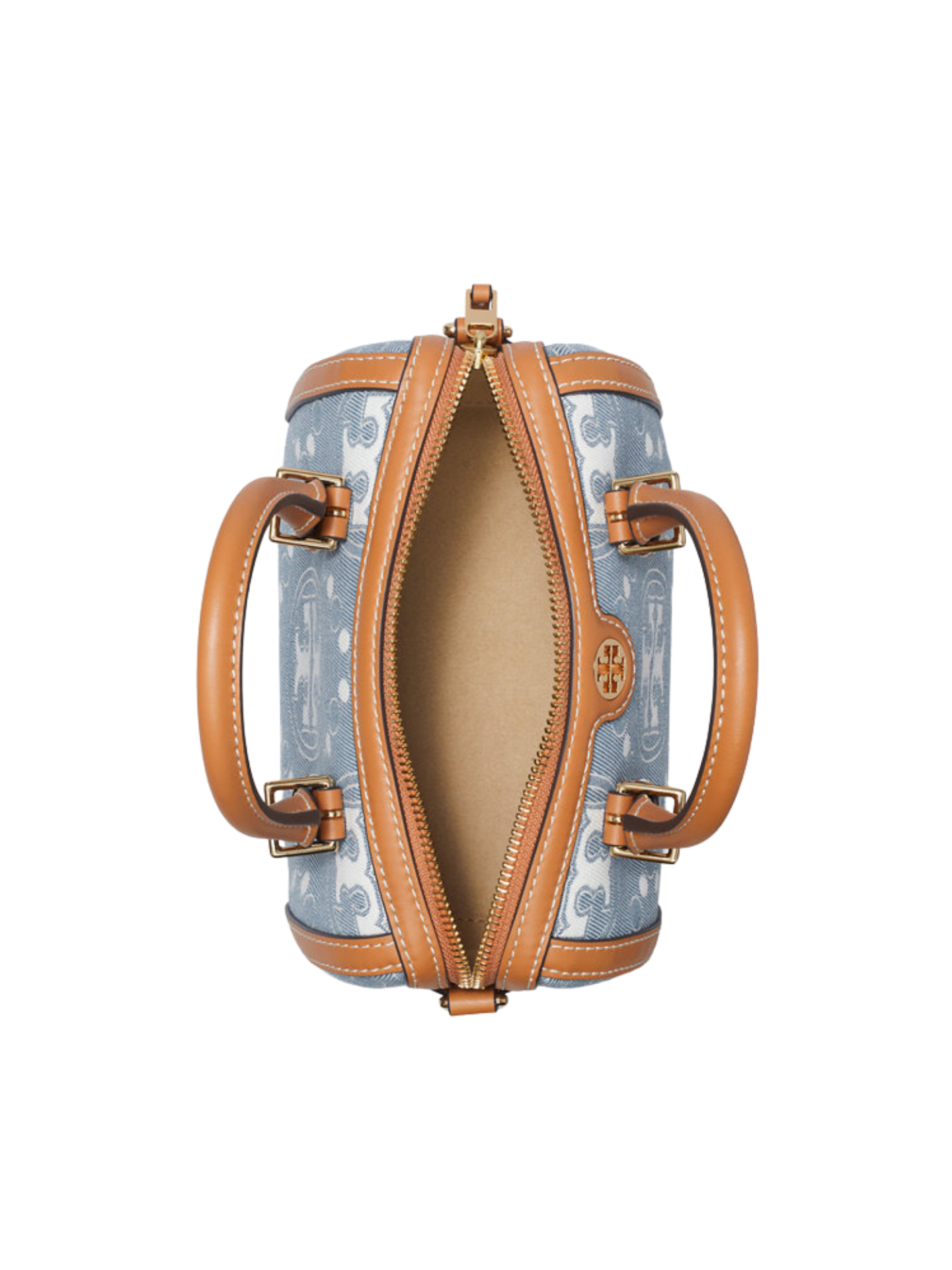 gambar-dalam-Tory-BurchT-Monogram-Denim-Petite-Barrel-Bag