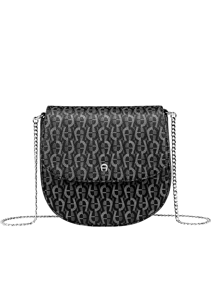 gambar-depan-Aigner-Ava-Small-Shoulder-Bag-Logo-Black