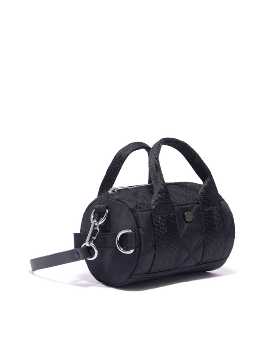 gambar-depan-B-Y-L-Small-Padded-Black-Nylon-Barrel-Bag