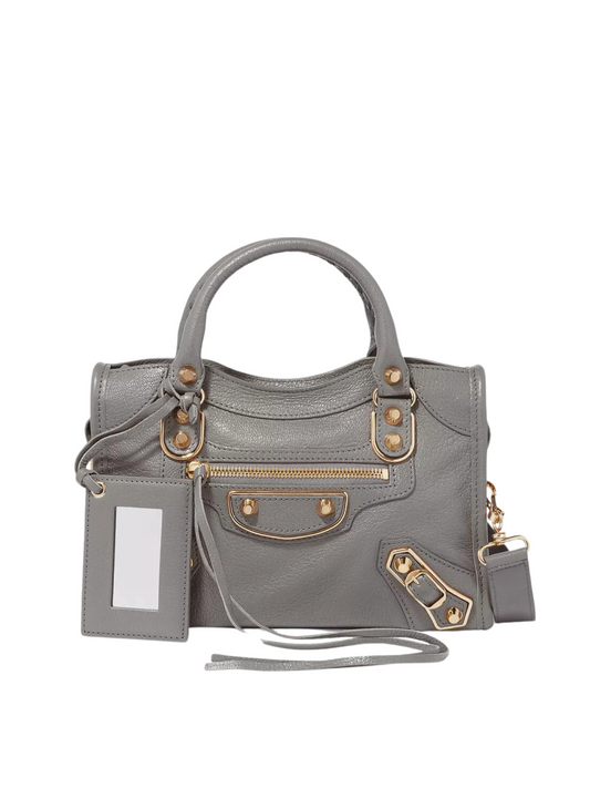 gambar-depan-Balenciaga-Metallic-Edge-Mini-City-Grey-Gold-Hardware