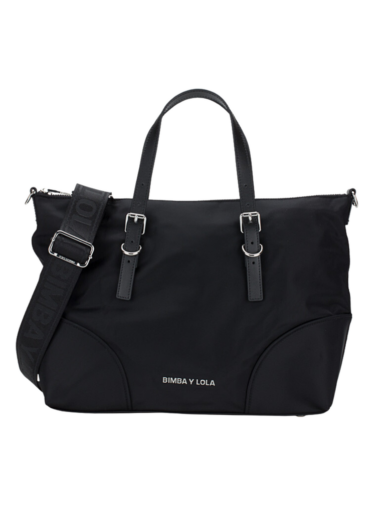 gambar-depan-Bimba-Y-Lola-Nylon-Large-Shopper-Black_1