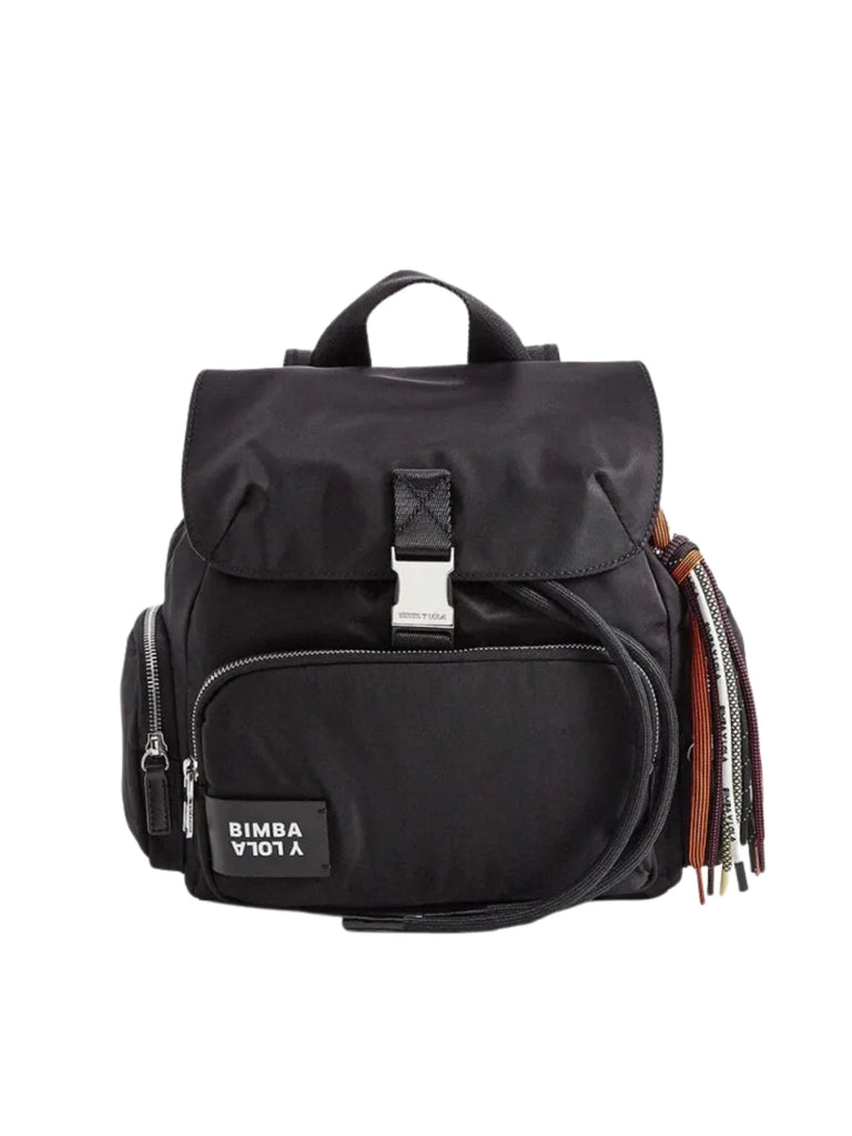 gambar-depan-Bimba-Y-Lola-Olympia-Lettering-Logo-Patch-Medium-Nylon-Backpack-Black