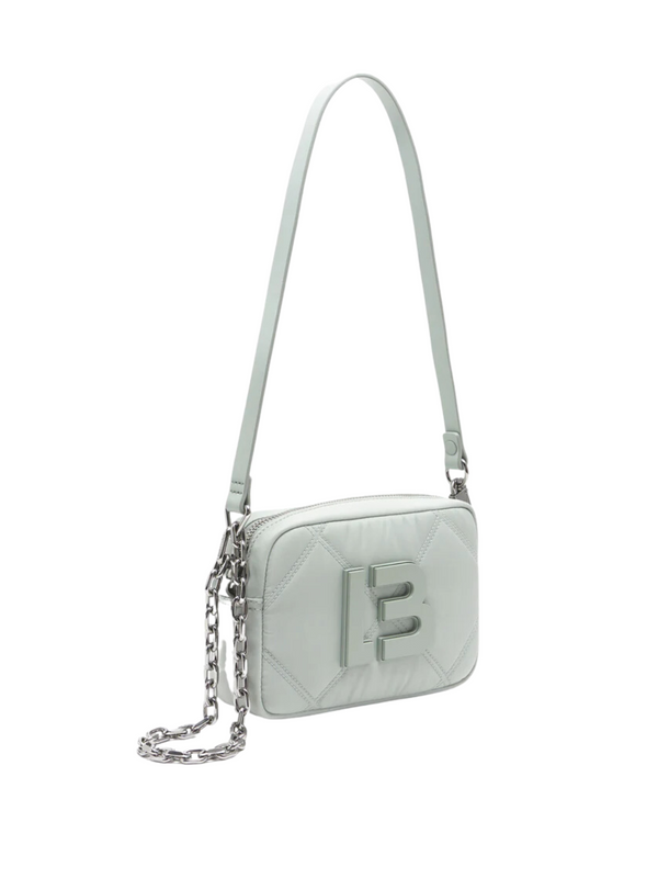 Bimba Y Lola Logo-lettering Leather Crossbody Bag In Neutral