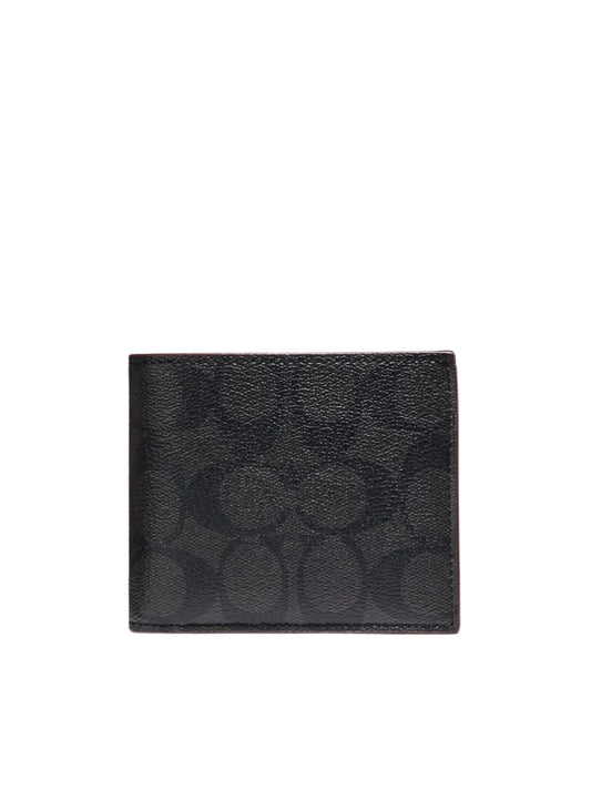 gambar-depan-Coach-25519-Compact-ID-Wallet-Signature-PVC-BlackOxbloodWEP