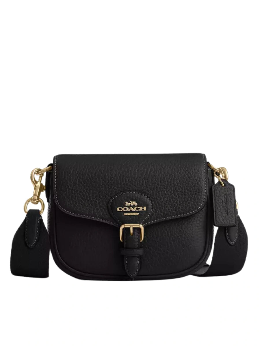 Coach Amelia Leather Small Saddle Black – Balilene