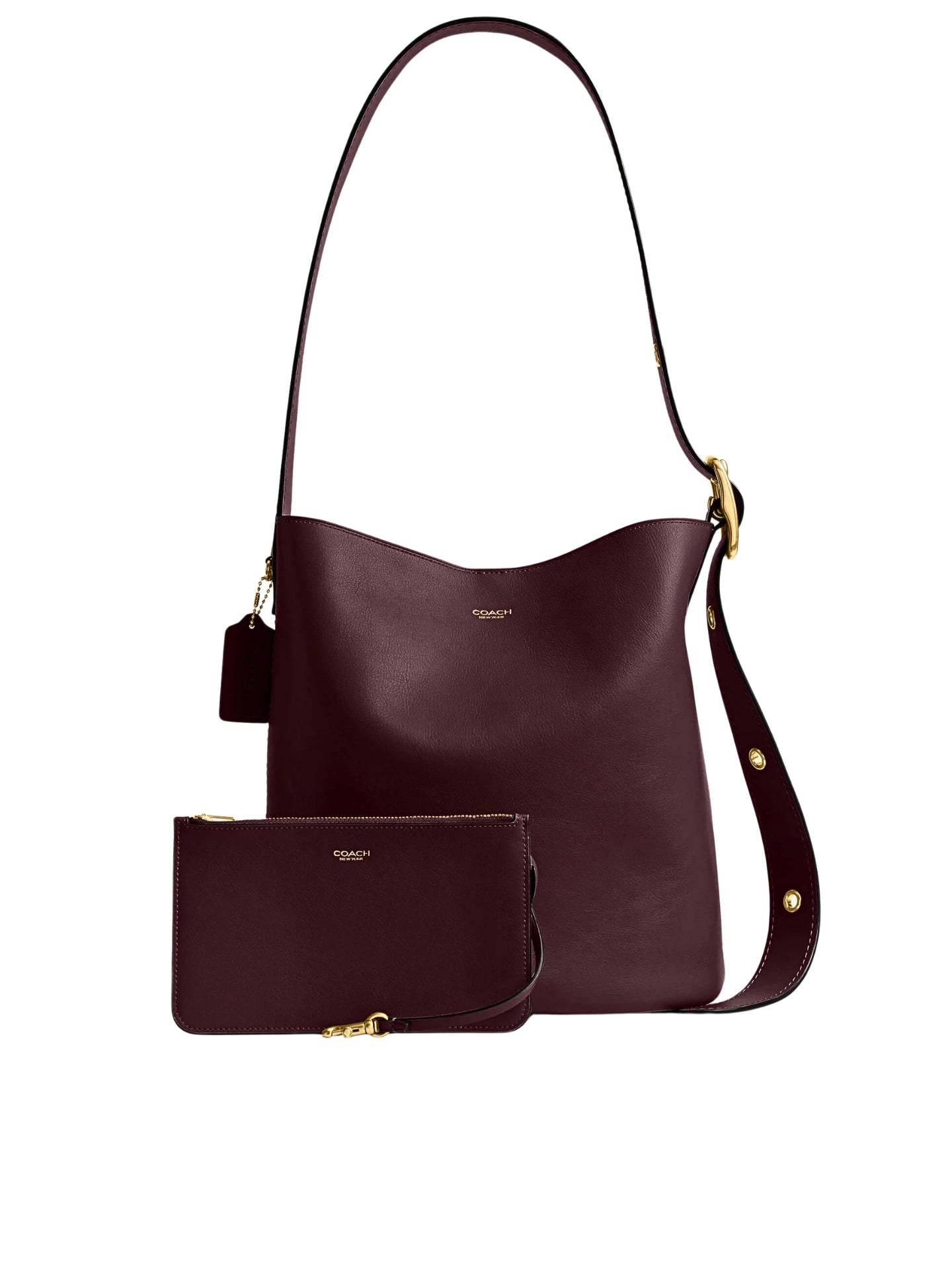 gambar-depan-Coach-Bleecker-Bucket-Bag-Merlot