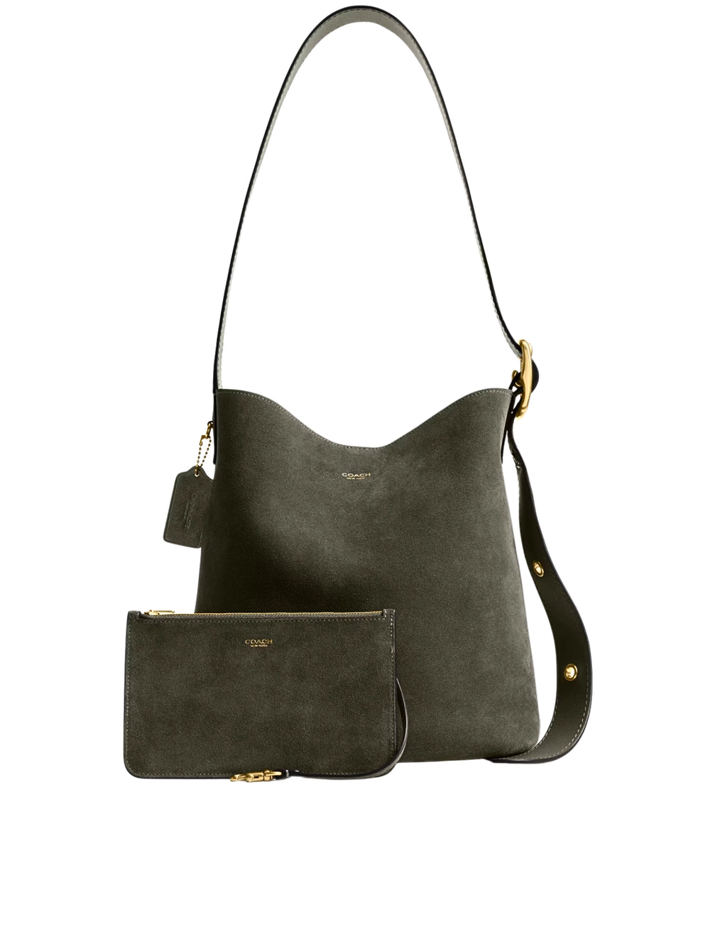 gambar-depan-Coach-Bleecker-Bucket-Bag-Suede-Olive