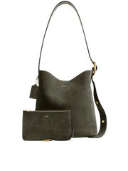 gambar-depan-Coach-Bleecker-Bucket-Bag-Suede-Olive