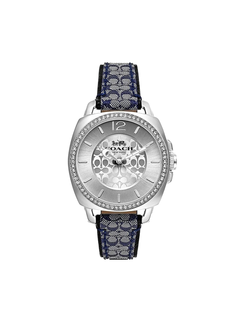 gambar-depan-Coach-Boyfriends-Blue-Monogram-Fabric-Strap-WatchWEBP