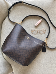 gambar-depan-Coach-City-Large-Bucket-Bag-In-Signature-Canvas-Walnut-Black-balilene