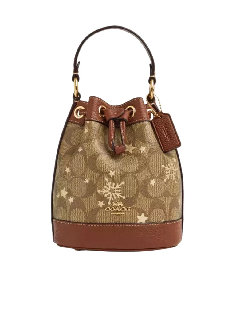Drawstring carryall in signature canvas coach sale