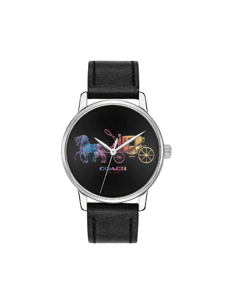 Coach Grand Watch 36mm Black Leather Band Balilene