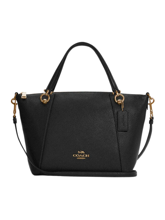 gambar-depan-Coach-Kacey-Leather-Satchel-Bag-Black