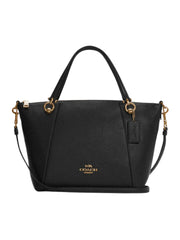 gambar-depan-Coach-Kacey-Leather-Satchel-Bag-Black