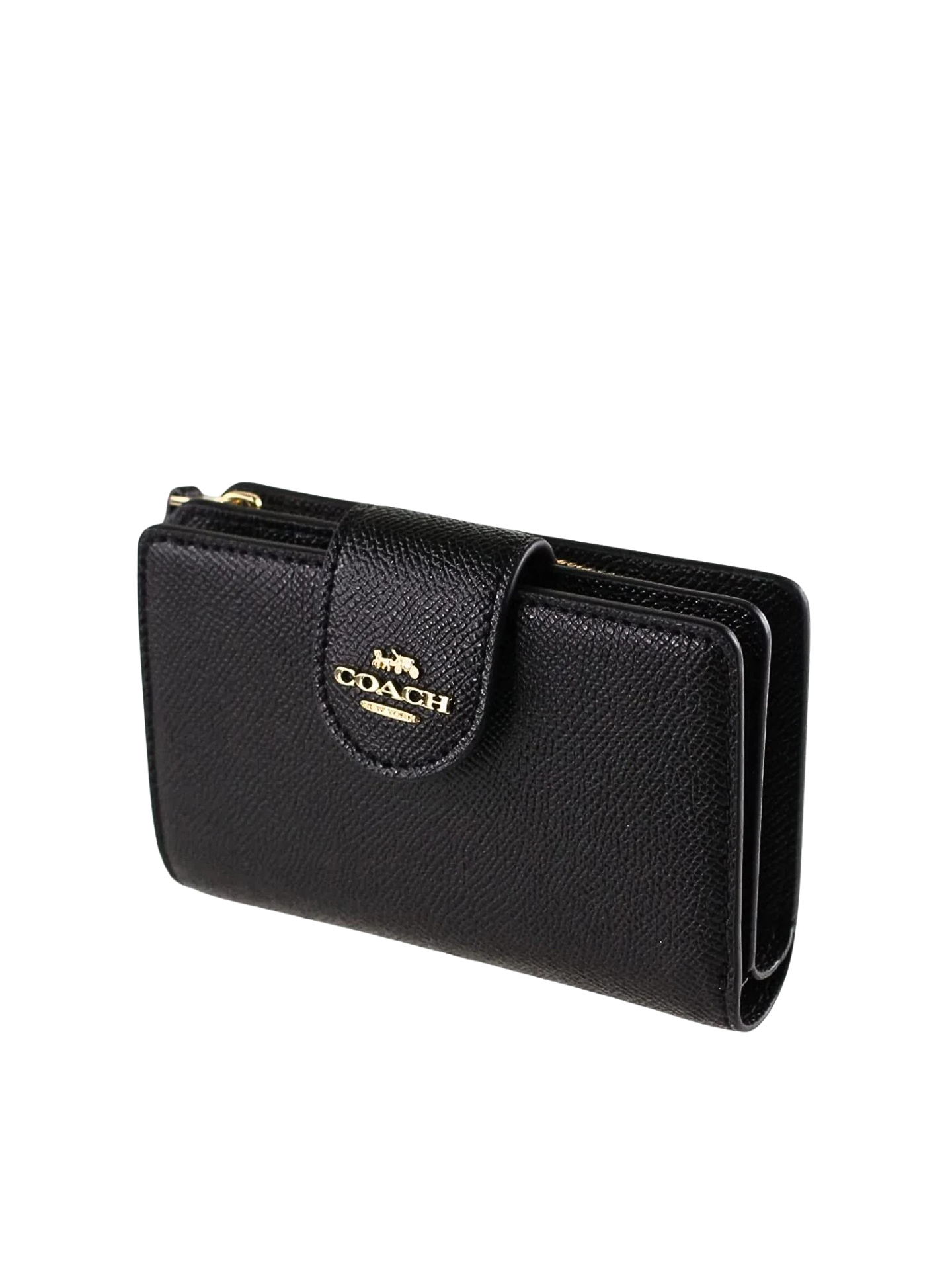 gambar-depan-Coach-Medium-Corner-Zip-Wallet-Black