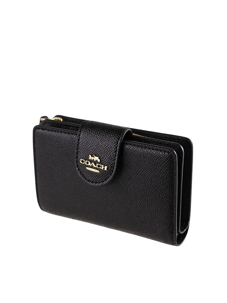gambar-depan-Coach-Medium-Corner-Zip-Wallet-Black