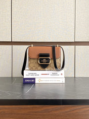 gambar-depan-Coach-Morgan-Square-Crossbody-Bag-In-Colorblock-Signature-Canvas-Khaki-Multi-balilene
