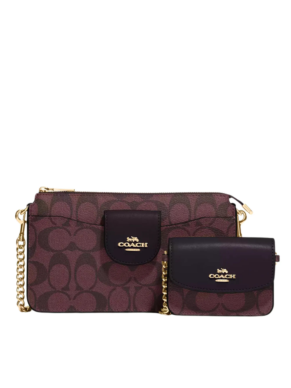 gambar-depan-Coach-Poppy-Crossbody-With-Card-Case-In-Signature-Canvas-Oxblood-Multi