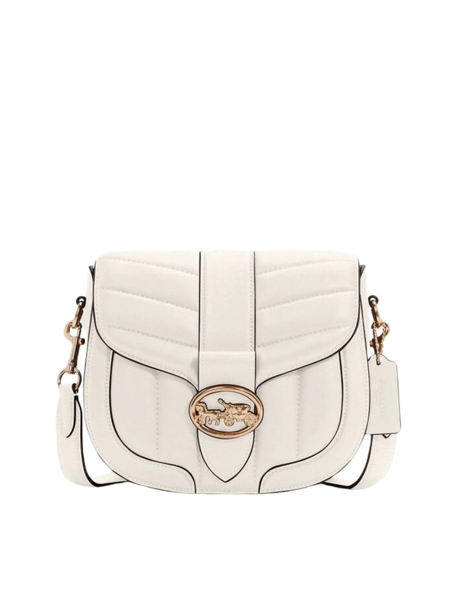 Coach Puffy Quilted Georgie Saddle Bag Chalk – Balilene