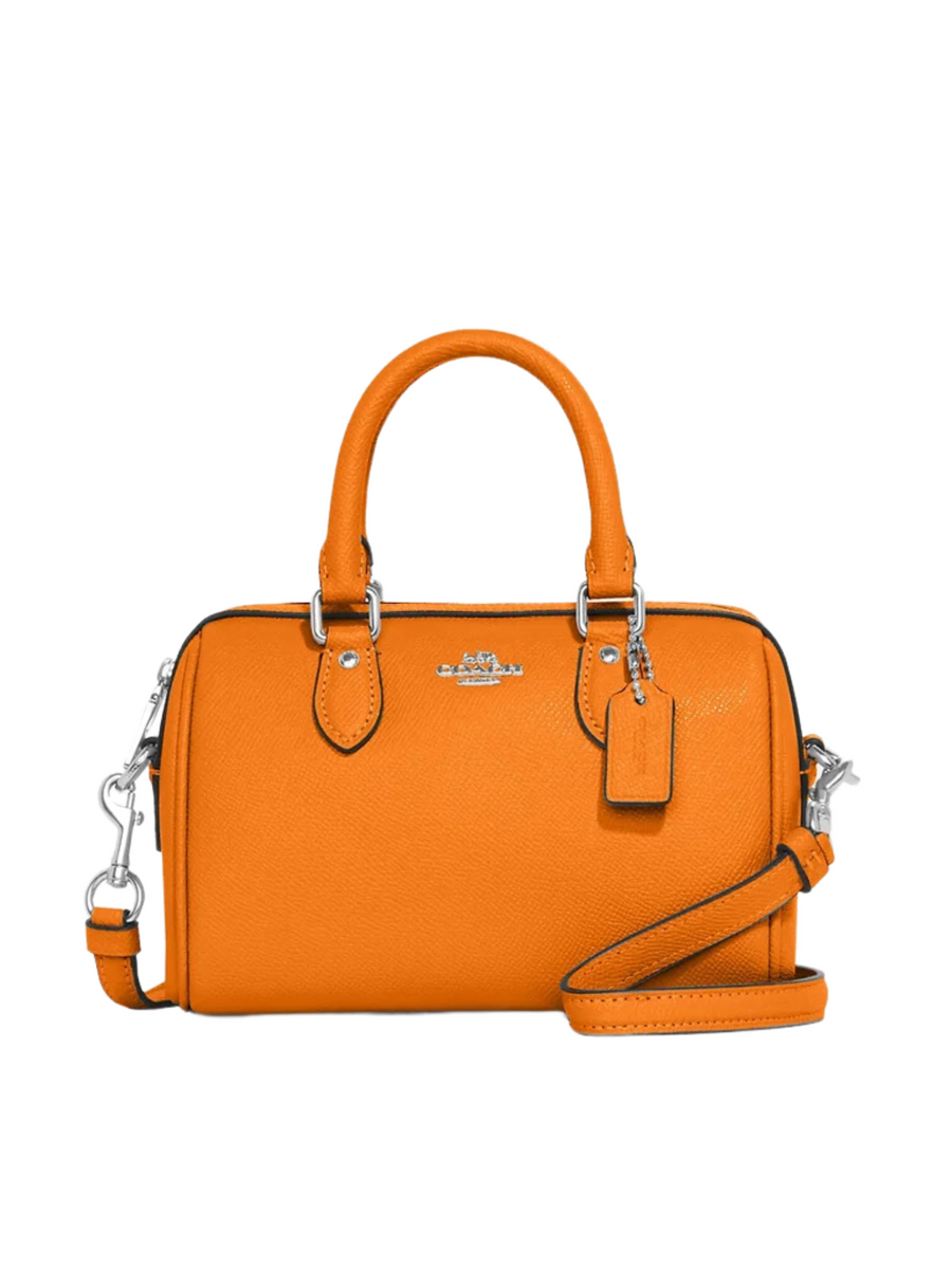 Coach Rowan Mini Satchel Crossbody Bag Bright Mandarin – Balilene