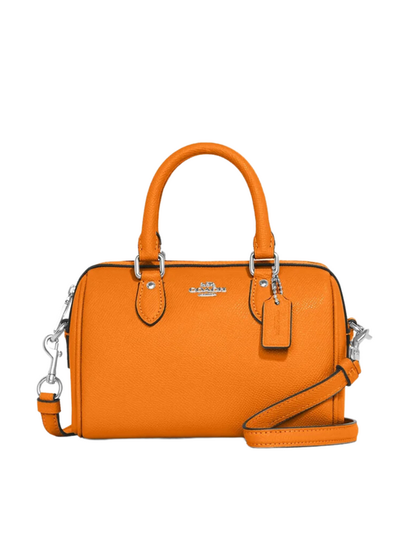 Coach, Bags, Coach Madison Mini Satchel Handbag Rust Color Leather Gold  Accents