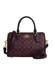 gambar-depan-Coach-Rowan-Satchel-In-Signature-Canvas-Oxblood-Multi