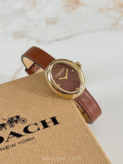 gambar-depan-Coach-Sammy-Quartz-Gold-Case-Brown-Leather-Strap-Watch-balilene