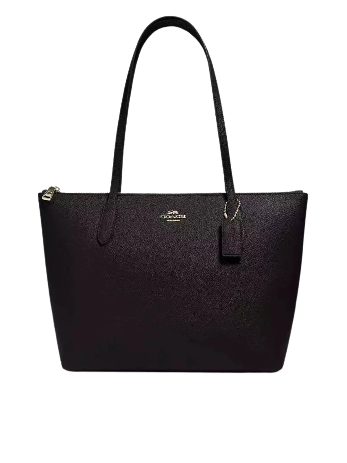 gambar-depan-Coach-Top-Zip-Tote-Black