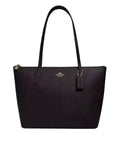 gambar-depan-Coach-Top-Zip-Tote-Black