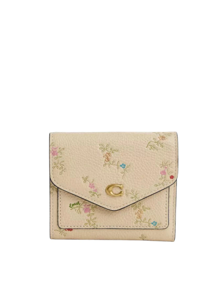 Coach Wyn Small Wallet With Antique Floral Print Ivory – Balilene