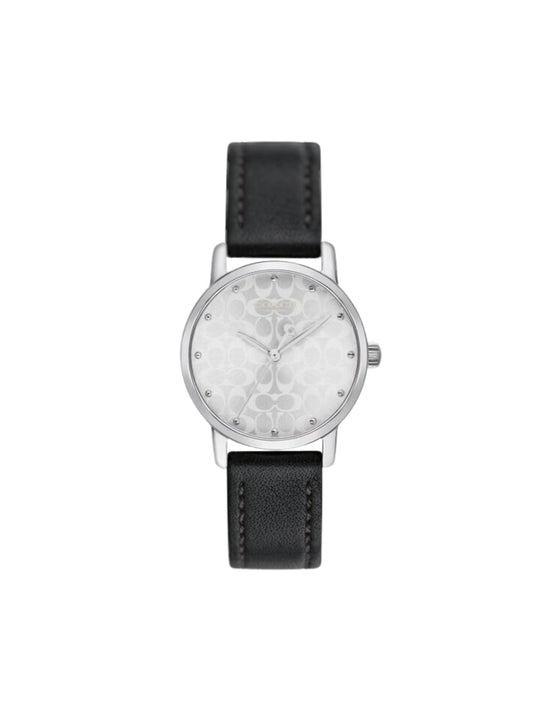 gambar-depan-Coach-Women-Grand-28mm-Case-Black-Leather-Strap-Watch