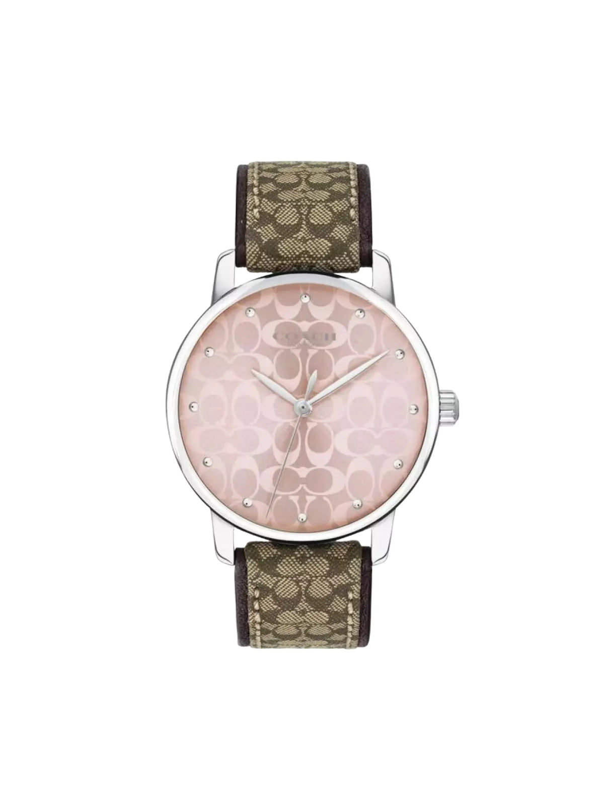 gambar-depan-Coach-Womens-Grand-Rose-Watch-Signature-Brown-Strap