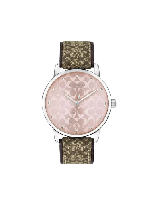 gambar-depan-Coach-Womens-Grand-Rose-Watch-Signature-Brown-Strap