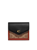 gambar-depan-Coach-Wyn-Small-Wallet-In-Colorblock-Signature-Canvas-Tan-Black