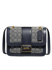 gambar-depan-Coach- Alie- Shoulder -Bag- in -Signature -Jacquard- With -Snakeskin -Detail- Midnight- Navy