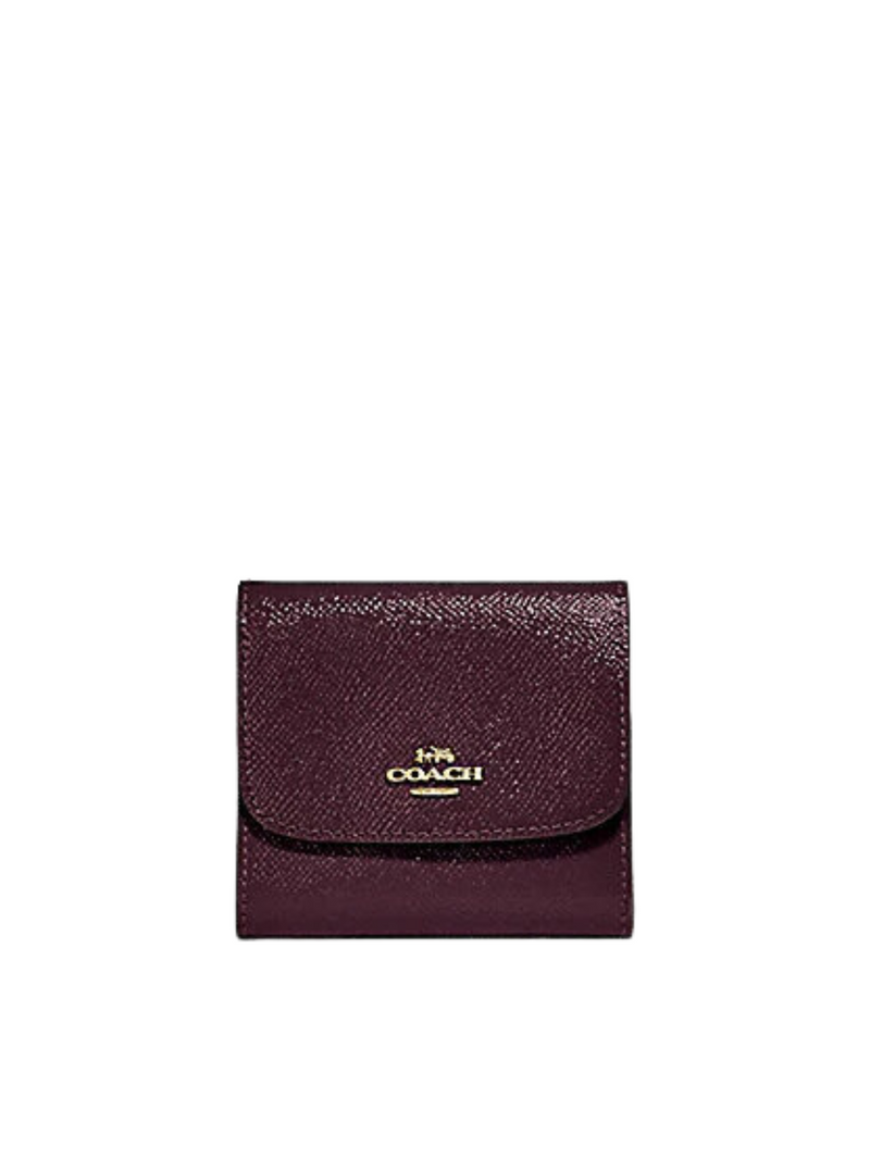 Oxblood top coach wallet